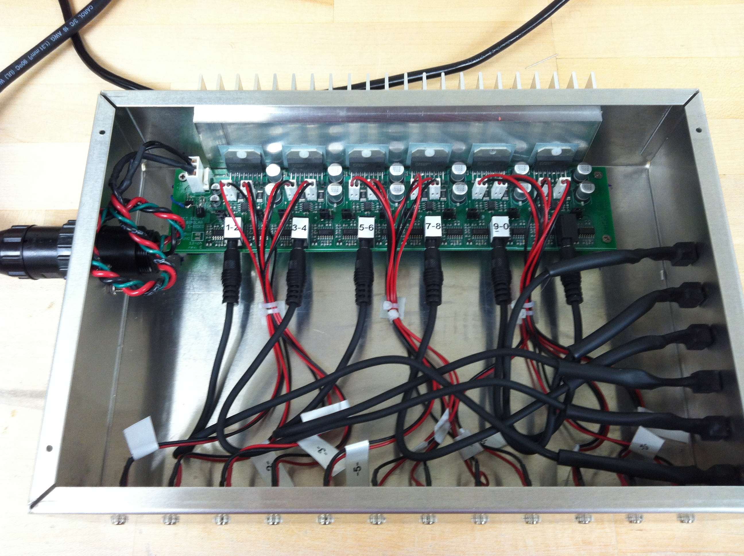 amplifier board mounted